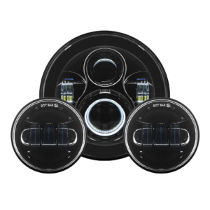 7" LED Blackout Headlight w/ Auxiliary Passing Lamps for Indian® Motorcycles