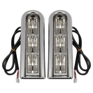 LED Saddlebag Filler Inserts (Run/Brake) in Chrome for Harley® Touring '14-'25