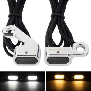 LED Handlebar DRL / Turn Signals for Harley® Dyna / Softail / Sportster | Chrome