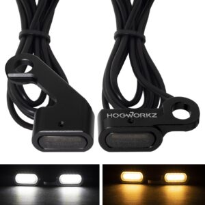 LED Handlebar DRL / Turn Signals for Harley® Dyna/Softail/Sportster | Black
