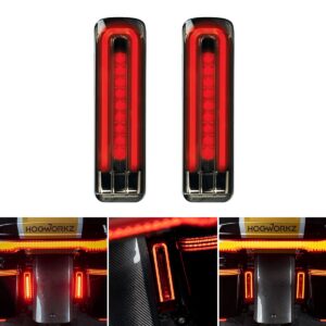 HOGWORKZ® Lumipro™ LED Saddlebag Filler Inserts for Harley® Touring '14-'25 | Smoked Lens