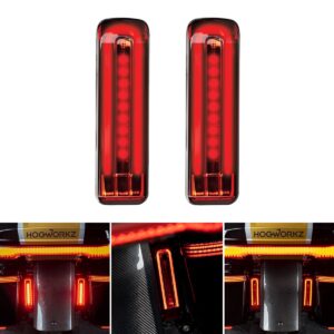 HOGWORKZ® Lumipro™ LED Saddlebag Filler Inserts for Harley® Touring '14-'25 | Red Lens