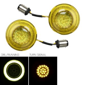 HOGWORKZ® Goldtooth™ LED Front Turn Signals for Harley-Davidson® | 1157 Base, Bullet Lens