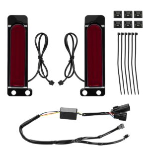 HOGWORKZ® Fuze™ LED Saddlebag Filler Inserts for Harley® Touring '14-'25 | Red Lens