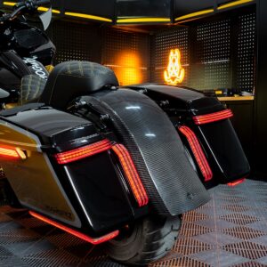 14+ HARLEY TRILOGY SADDLEBAG LED LIGHTS / BLACK / RED