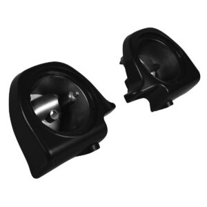 Vivid Black 6.5" Lower Vented Fairing Speaker Pod Mounts for Harley® Touring '94-'25