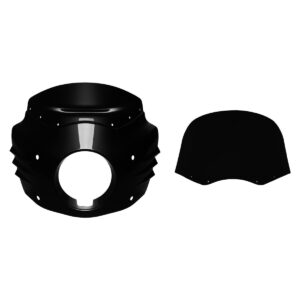 Vivid Black HOGWORKZ® Menace Fairing w/ Windshield for Harley® Softail / Dyna
