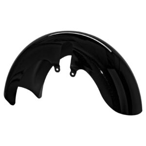 Vivid Black 18" Wide Fat Tire Front Fender for Harley® Touring '96-'25