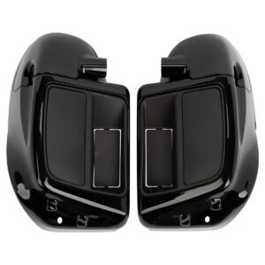 Vivid Black Rushmore Style Lower Vented Fairings for Harley® Touring '94-'25