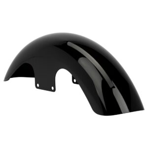 Vivid Black 19" Mid-Length Front Fender for Harley® Touring '96-'25