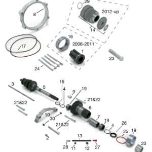 KIT DISASSAMENTO PRIMARIA DYNA 2006-2017 & SOFTAIL 2007-2017 6 MARCE