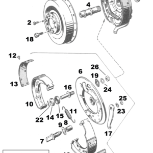 RICAMBI FRENO POSTERIORE BIG TWIN 1936-1957