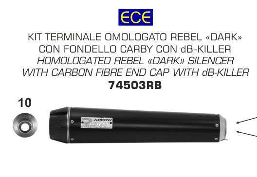 Scarico - Silenziatore (B) YAMAHA SCR 950 cc950 2017-2020