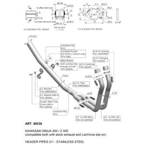 Scarico - Collettori (B) KAWASAKI Ninja 400 (2 c.) cc 400 2022-2023