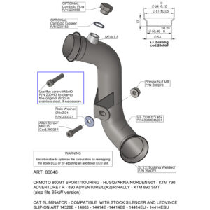 Scarico - De-Catalizzatore (B) CF Moto MT 800 Explore (->2024) cc 800 2022-2024