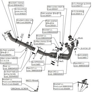 Scarico - Collettori (B) HONDA Africa Twin CRF 1100 L ('24->) cc 1100 2024-2026