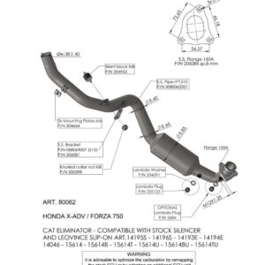 Scarico - Collettori (B) HONDA X-ADV 750 (->2024) cc 750 2017-2024