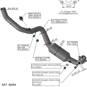 Scarico - Collettori (B) HONDA Forza 750 cc 750 2021-2026