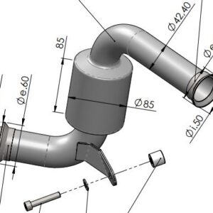 Scarico - De-Catalizzatore (B) KTM Duke 125 (->2023) cc 125 2017-2020