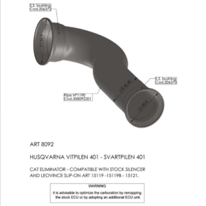 Scarico - De-Catalizzatore (B) HUSQVARNA Svartpilen 401 cc 400 2018-2019