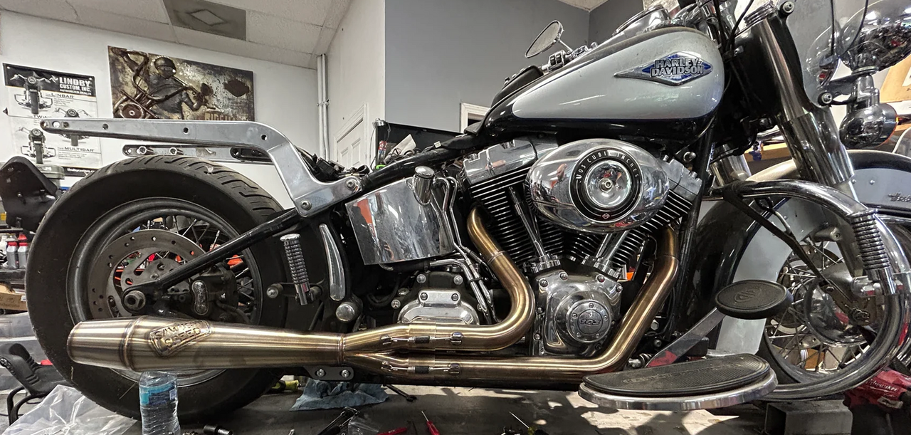 SCARICHI 2-IN1 SAWICKI SPEED INTIMIDATOR PER SOFTAIL TWIN CAM