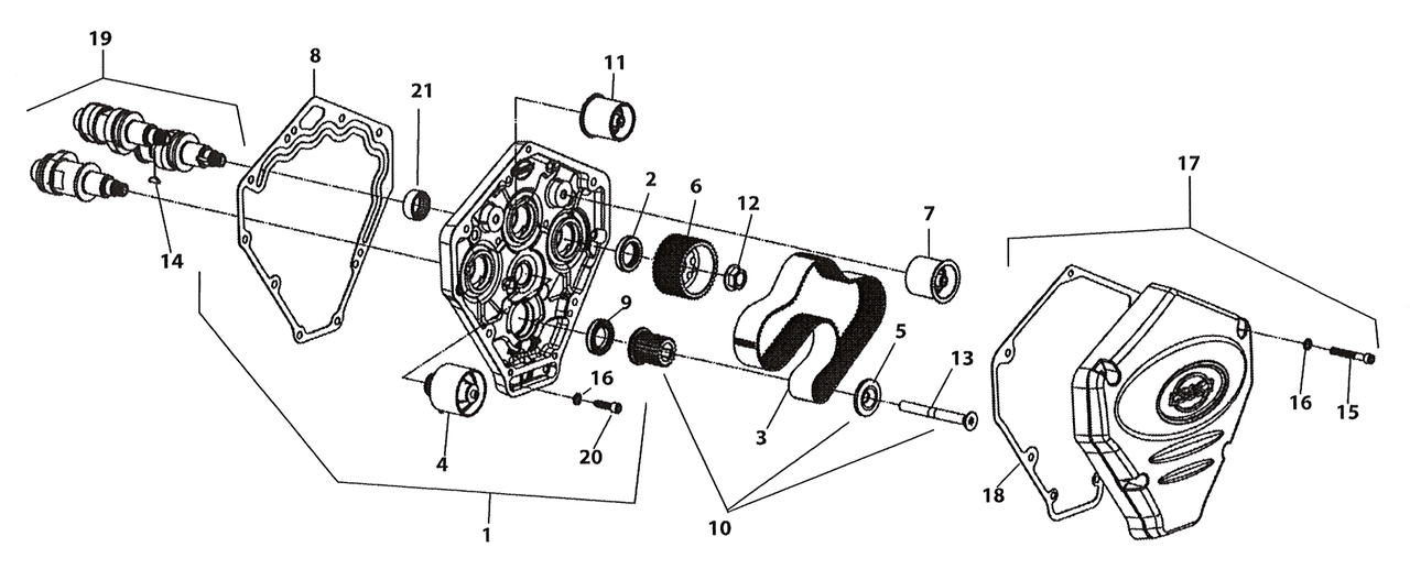 X-WEDGE CAMSHAFTS, CAM DRIVE AND CAM COVER